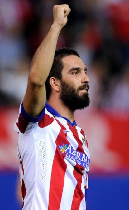 Arda Turan celebra su gol a la Juve