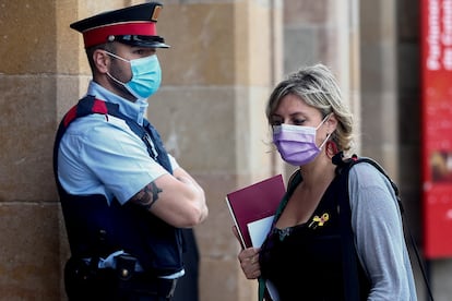 La consellera de Salud, Alba Vergs, a su llegada al Parlament el pasado 3 de junio.