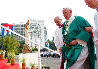 El pontífice momentos antes de dirigir la homilía en la Plaza de la Revolución de La Habana.