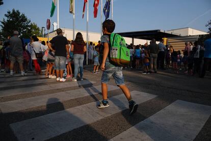 Vuelta al cole en un colegio de Boadilla.