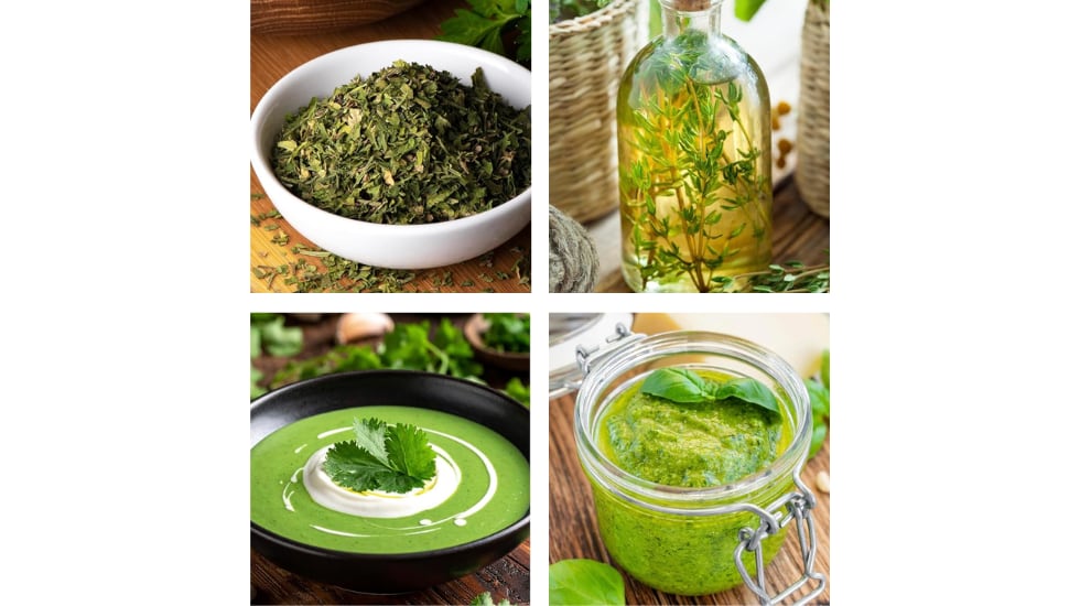 Úsalas como condimento, para aderezar el aceite, para hacer salsas o como adorno.