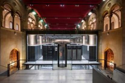 El superordenador MareNostrum, situado en el Centro Nacional de Supercomputación en Barcelona.