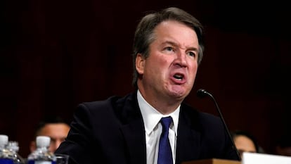 El juez Brett Kavanaugh comparece ante el Senado. 