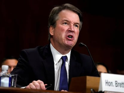 El juez Brett Kavanaugh comparece ante el Senado. 