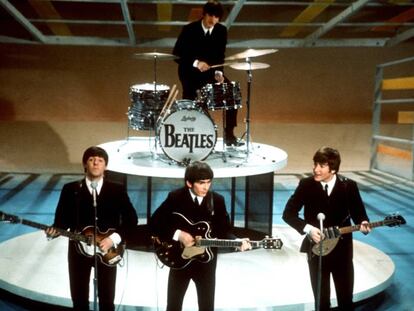 Os Beatles, no programa 'Ed Sullivan Show', em 1964.