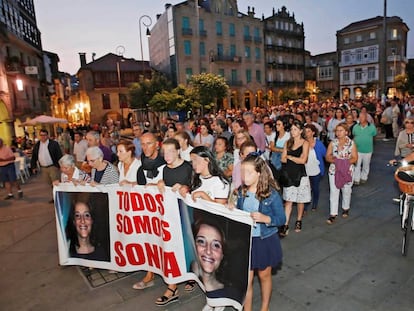 Marcha por Sonia Iglesias en Pontevedra, en septiembre de 2019.