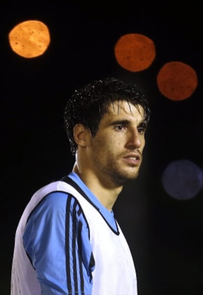 Javi Mart&iacute;nez, durante un entrenamiento con la selecci&oacute;n.