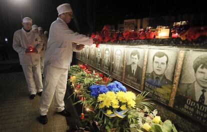 Conmemoración de las víctimas del desastre de Chernóbil, hoy en Ucrania.