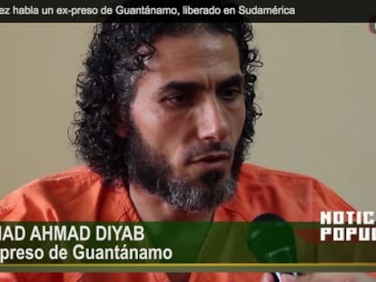 Diyab en una entrevista para una cadena argentina de televisión.