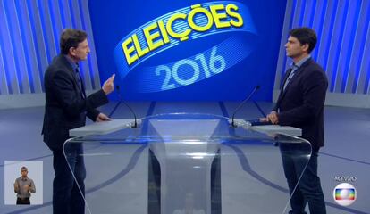 Marcelo Crivella debate com Pedro Paulo.