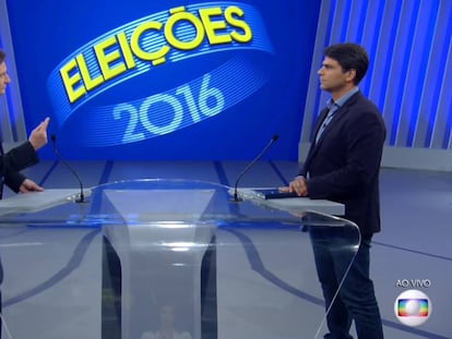 Marcelo Crivella debate com Pedro Paulo.