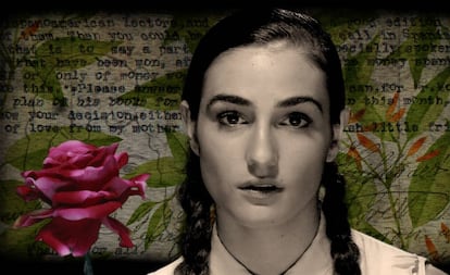 Sandra Escacena, en la piel de Hildegart Rodríguez, en uno de los vídeos de 'Cartasvivas'.   