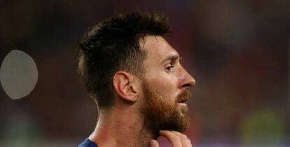 Messi, en el último duelo ante el Eibar.