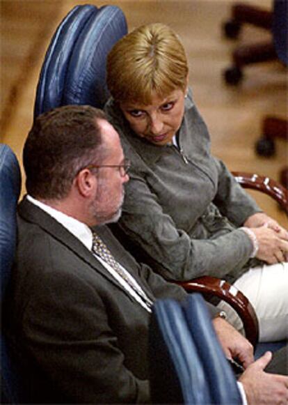 Los tránfugas Tamayo y Sáez, en la Asamblea de Madrid.