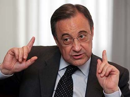 Florentino Pérez, en su despacho de ACS, en Madrid, el pasado martes.