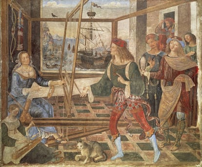 'O regresso de Ulisses', obra de 1508-1509 de Bernardino Pinturicchio, exposta na National Gallery.