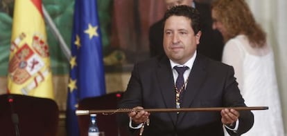 Javier Moliner, tras ser reelegido presidente de la Diputaci&oacute;n de Castell&oacute;n.