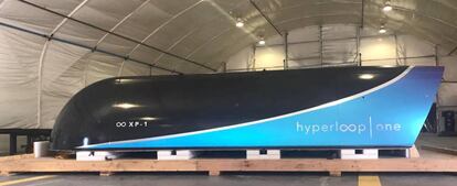 Un vagón del Hyperloop