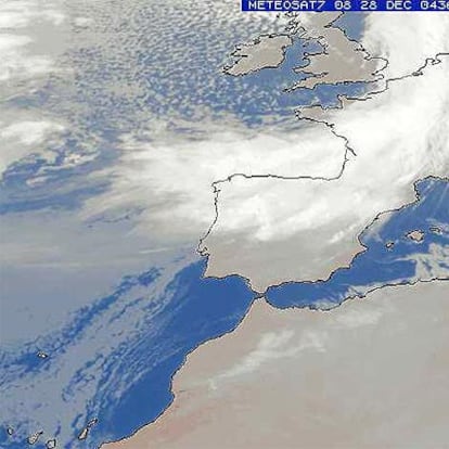 Imagen de la península tomada por el Meteosat