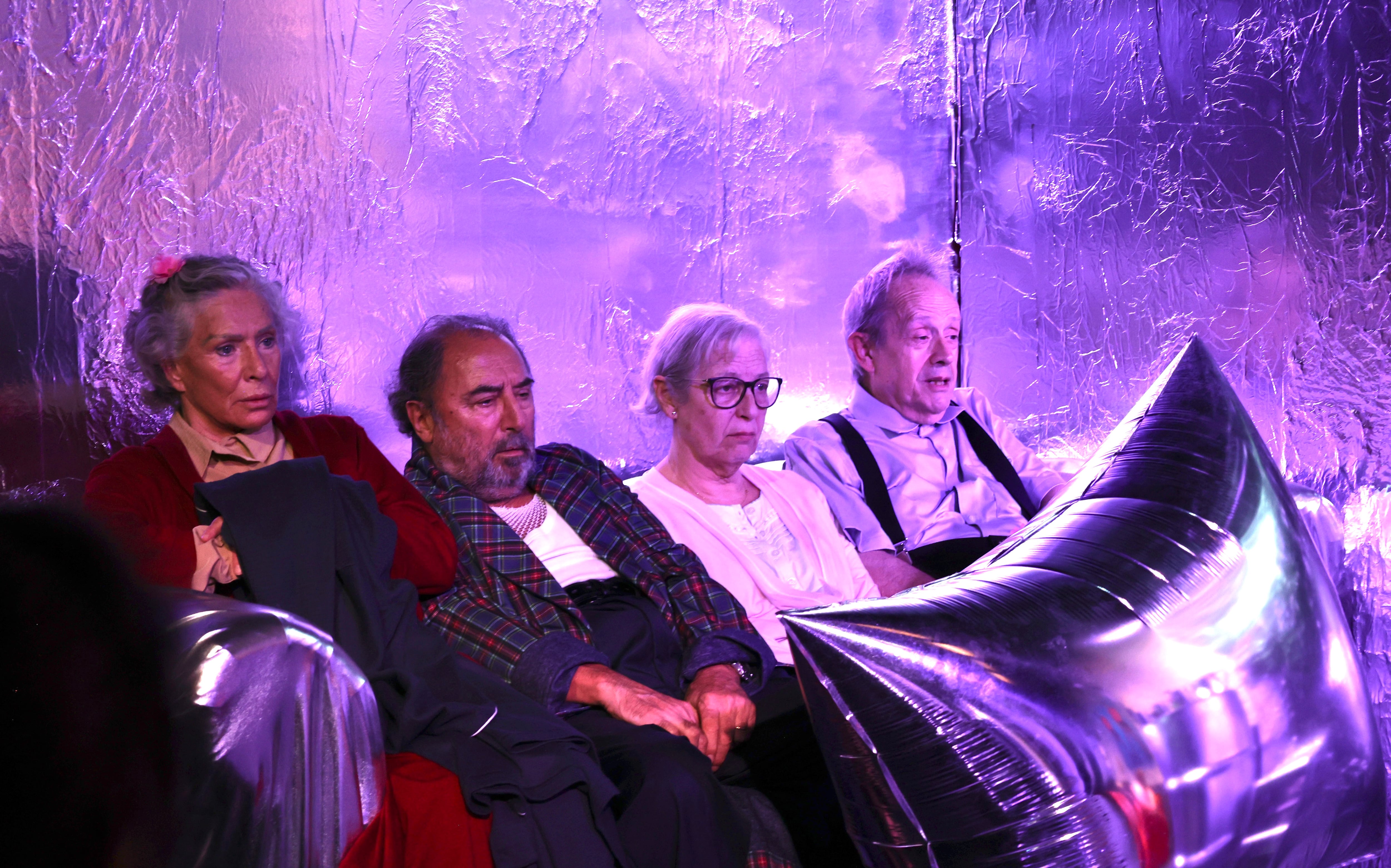 Los actores y actrices senior de 'Factory: Alcañiz, SEvilla, Piñón y Genís.
