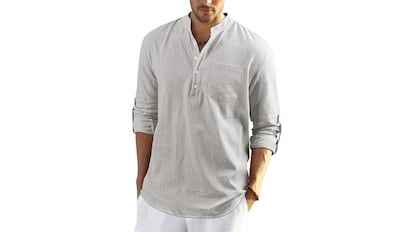 Esta es la camisa de lino para hombre más vendida de Amazon.