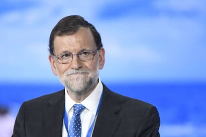 Mariano Rajoy, ayer durante el congreso del Partido Popular.