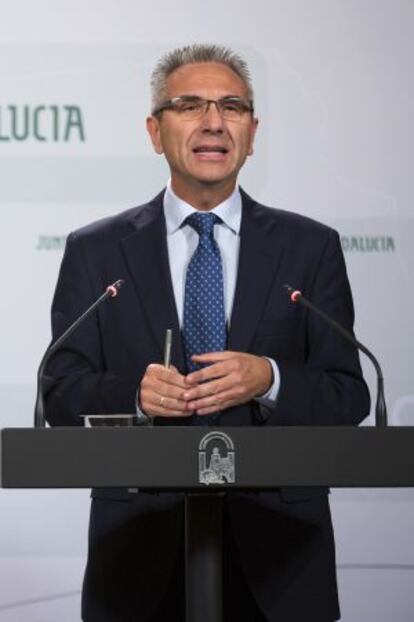 Miguel Ángel Vázquez, tras en Consejo de Gobierno.