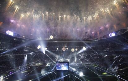 Celebración en el estadio Santiago Bernabéu de la undécima Copa de Europa.