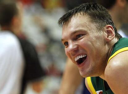 Jasikevicius, en un partido del Eurobasket 2007