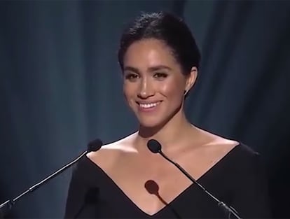 Meghan Markle durante su discurso.