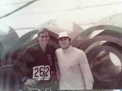 Dick Fosbury y Luis Garriga, en los Juegos de México 68.