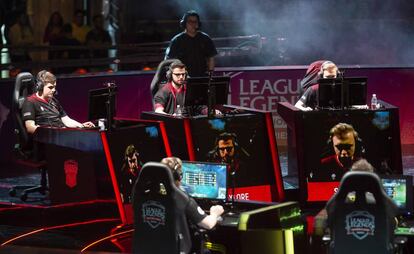 Semifinales del campeonato de Europa de &#039;League of Legends&#039; en el Palacio Vistalegre de Madrid en septiembre de 2018.