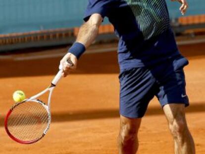 Federer, en la Caja Mágica de Madrid. 