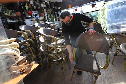 A restaurant in Parc Valles in Terrassa, in November 2020.