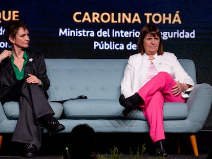 Carolina Tohá con Patricia Bullrich, este jueves en Santiago (Chile).