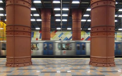 Andés de la estación de metro de Olaias, en Lisboa.