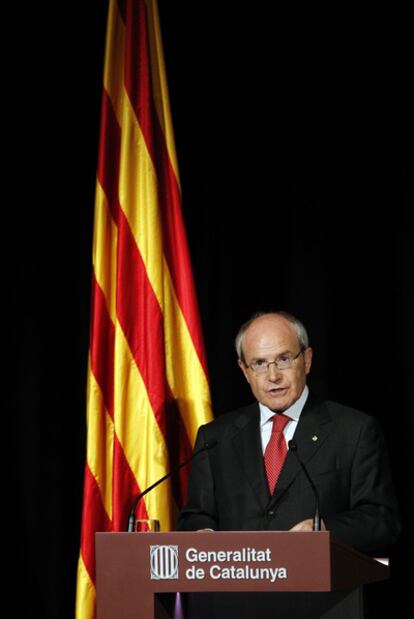 José Montilla, ayer durante la conferencia en Barcelona.