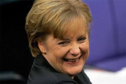 Angela Merkel, el martes pasado en el Bundestag.