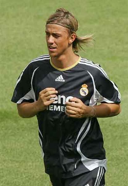 Guti en un entrenamiento.