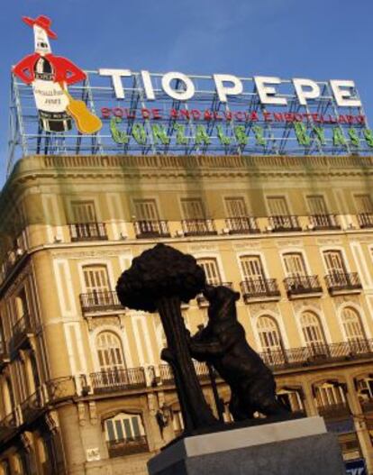Cartel de Tío Pepe en Sol.