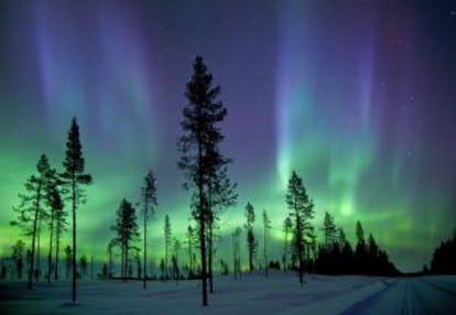 Aurora Boreal en el Círculo Polar Ártico.