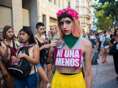 La manifestación por el Día Internacional de la Mujer, en Buenos Aires el 8 de marzo de 2018.