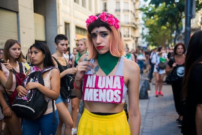 La manifestación por el Día Internacional de la Mujer, en Buenos Aires el 8 de marzo de 2018.