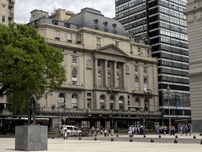 La sede de la Bolsa de Comercio de Buenos Aires, este 21 de noviembre.