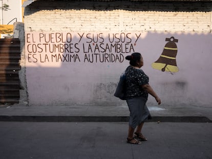 Una mujer en el municipio autónomo de Xoxocotla (Morelos), en mayo de 2022.