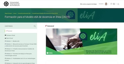 Captura del modelo online de eliA.
