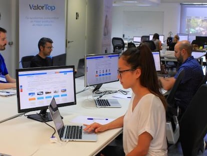 El equipo de ValorTop en la oficina del Proyecto Lanzadera