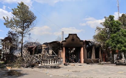 Un edificio civil destruido tras un ataque ruso, el 1 de junio en Jersón.