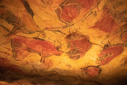 Pinturas rupestres en la cueva de Altamira, en Cantabria.