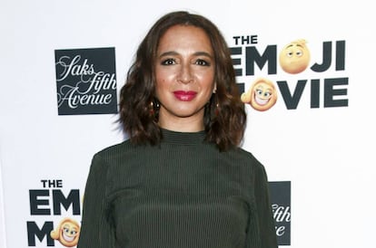 Maya Rudolph, durante la presentación de la película 'Emoji'.